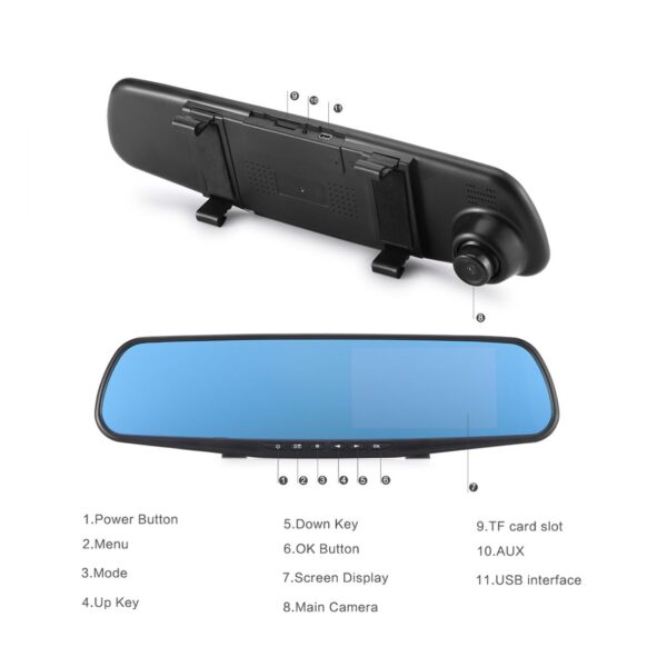 Ref 1025 ✨Retrovisor Espejo Doble Camara Full Hd🚗✨ - Image 5