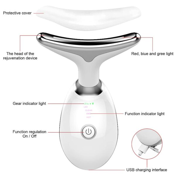 Ref 1042⭐Masajeador Facial Para Arrugas Y Papada💆‍♀️💖 - Image 5