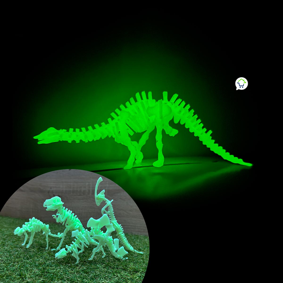 Ref 1019 🦖🌟Dinosaurio Para Armar Que Brilla - Imagen 12