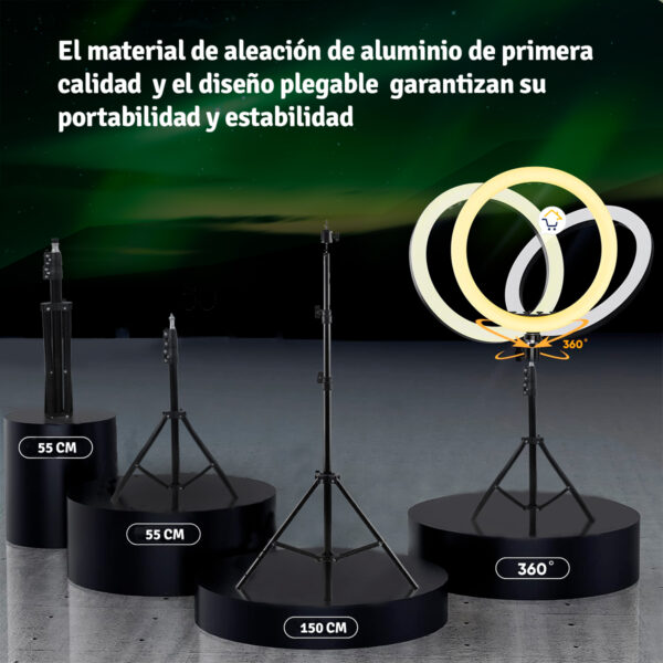 Ref 1012 ☀️Aro De Luz Led Grande 30 Cm🧪🔩 - Image 5