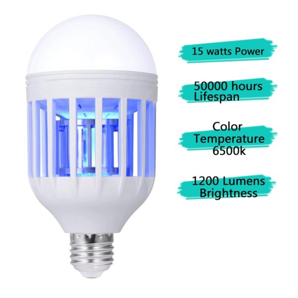 Ref 1055💡Bombillo Atrapa Y Mata Zancudos - Image 2