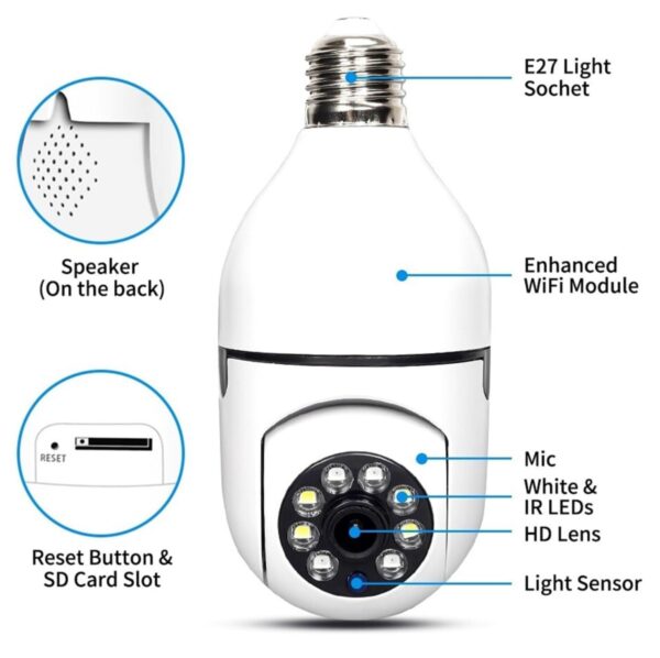Ref1058✨💡Camara Bombillo De Seguridad 360💡✨ ENVÍO GRATIS - Image 2