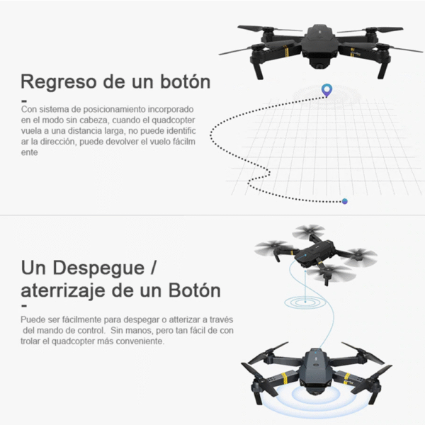 Ref 1060🚁✨ Drone Plegable Con Cámara Wifi 2.4G 998W 📸📶ENVÍO GRATIS 📦🎉! - Image 4